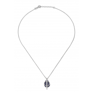  Srebrny naszyjnik lapis lazuli kółeczko