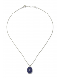  Srebrny naszyjnik z lapis lazuli owalny