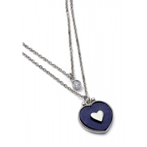 Srebrny naszyjnik lapis lazuli serce