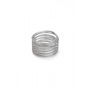  Srebrny pierścionek spirala fakturowany